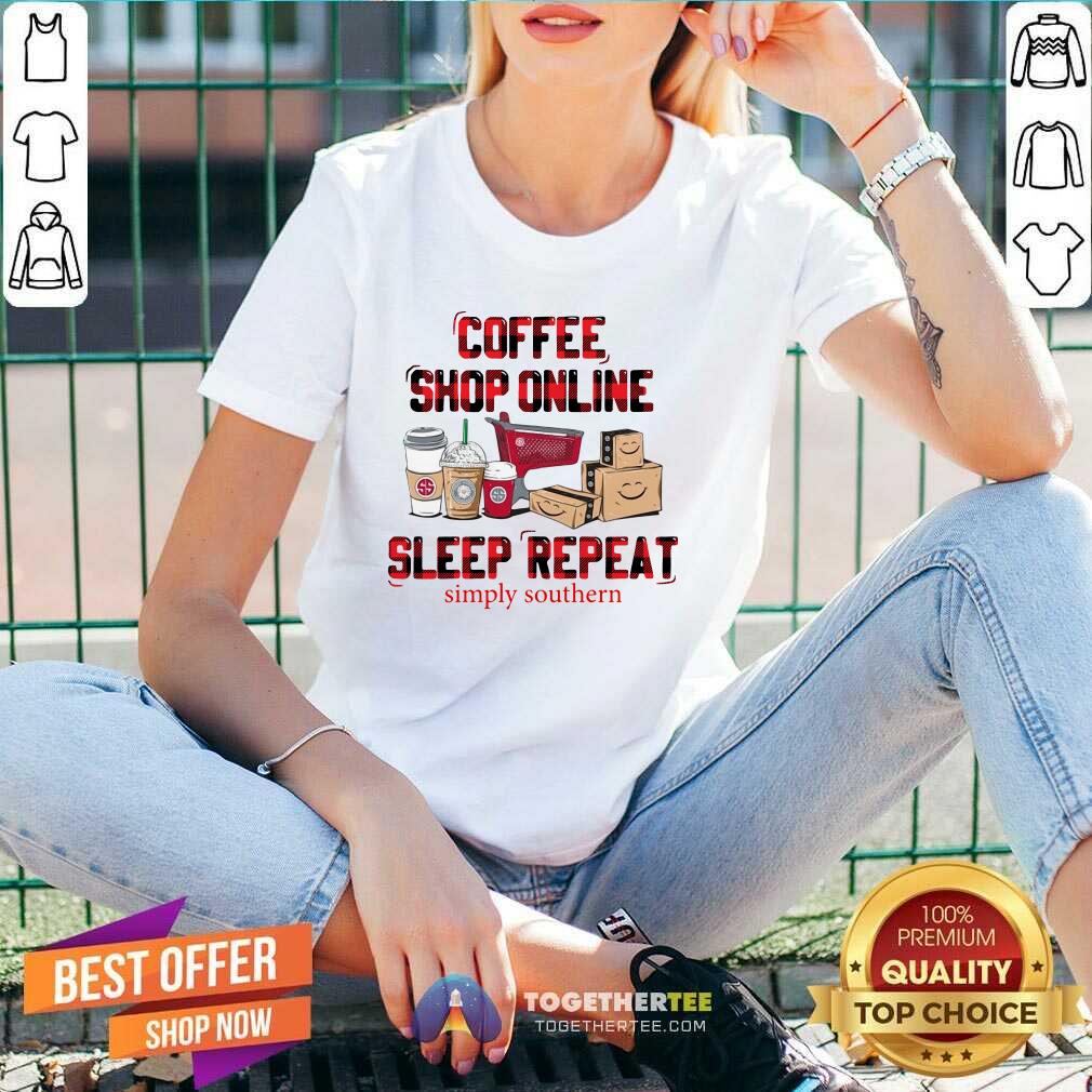 Original Coffee Shop Online Sleep Repeat Simply Southern Shirt