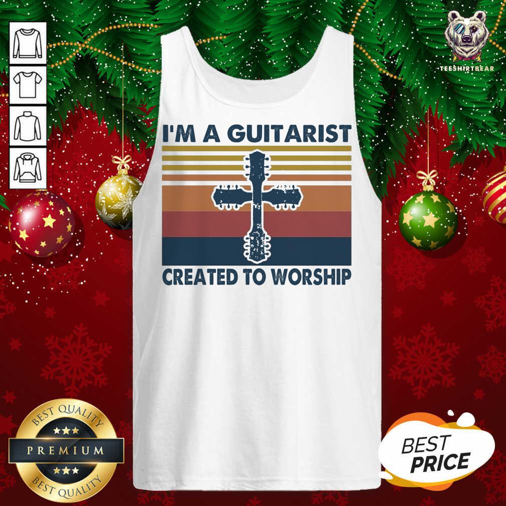 Original I’m A Guitarist Created To Worship Vintage Shirt