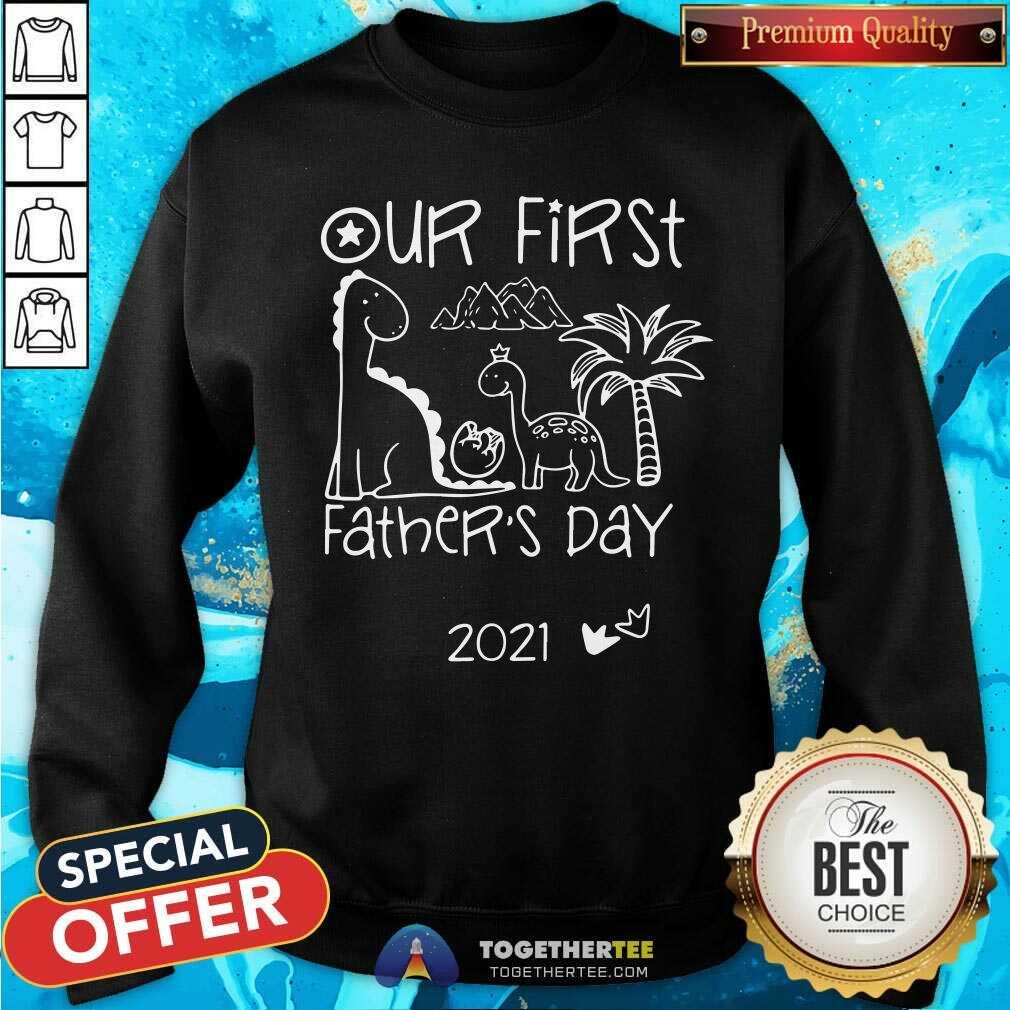 Our First Fathers Day Daddy And Olivia Dinosaur Shirt