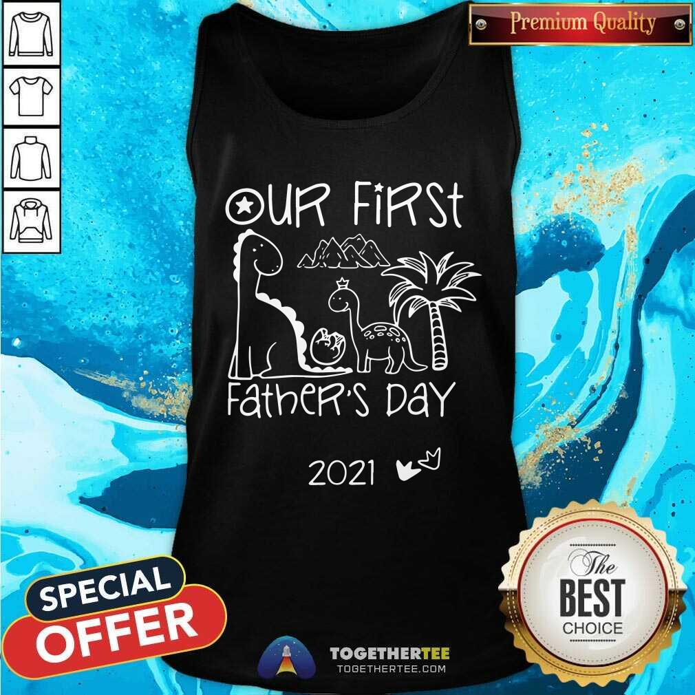 Our First Fathers Day Daddy And Olivia Dinosaur Shirt