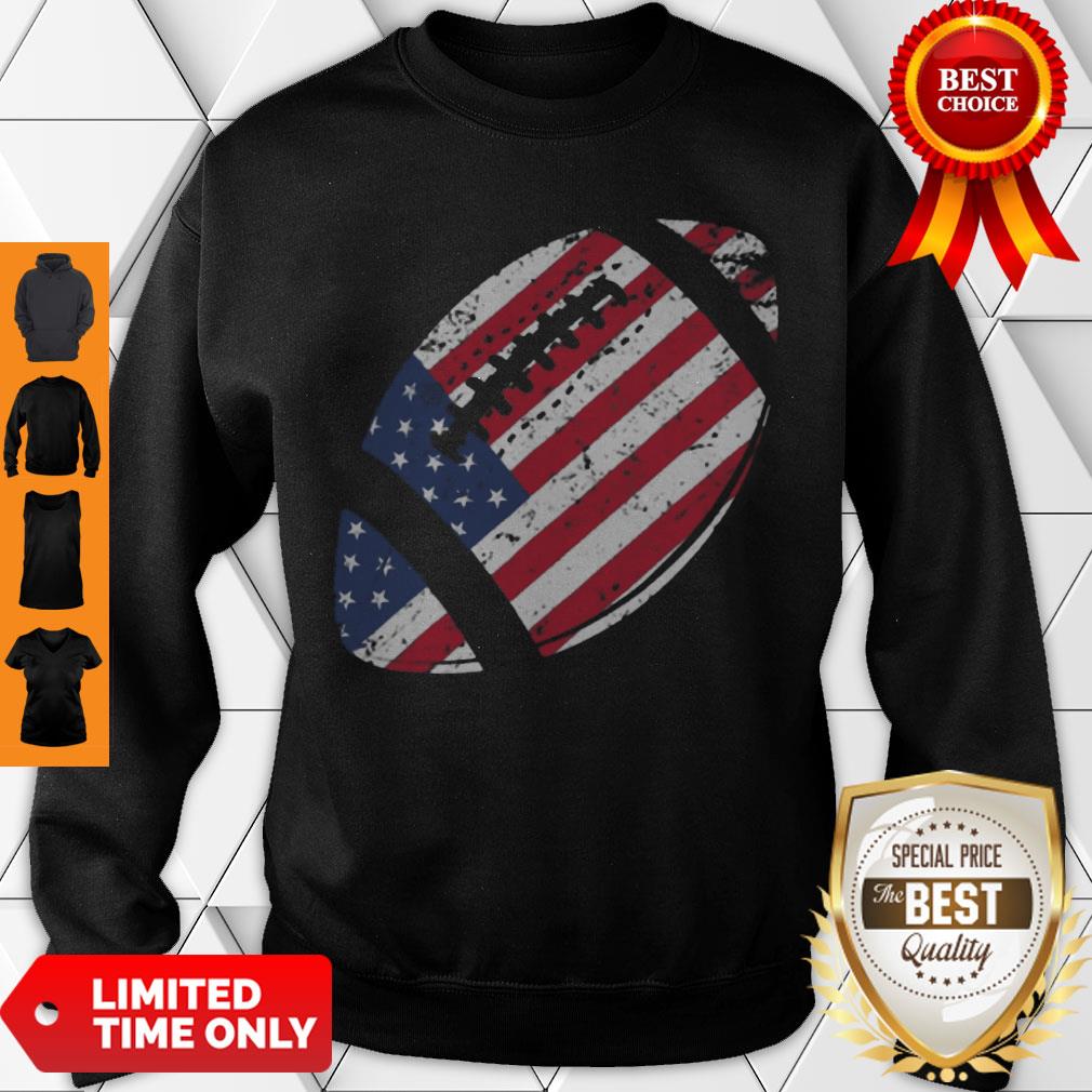 Perfect American Football 4th July American Flag Patriotic For Shirt