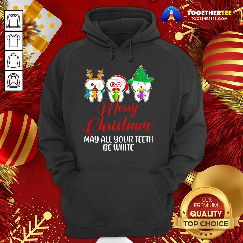 Perfect Christmas Santa Dentist Apparel May All Your Teeth Be White T-Shirt