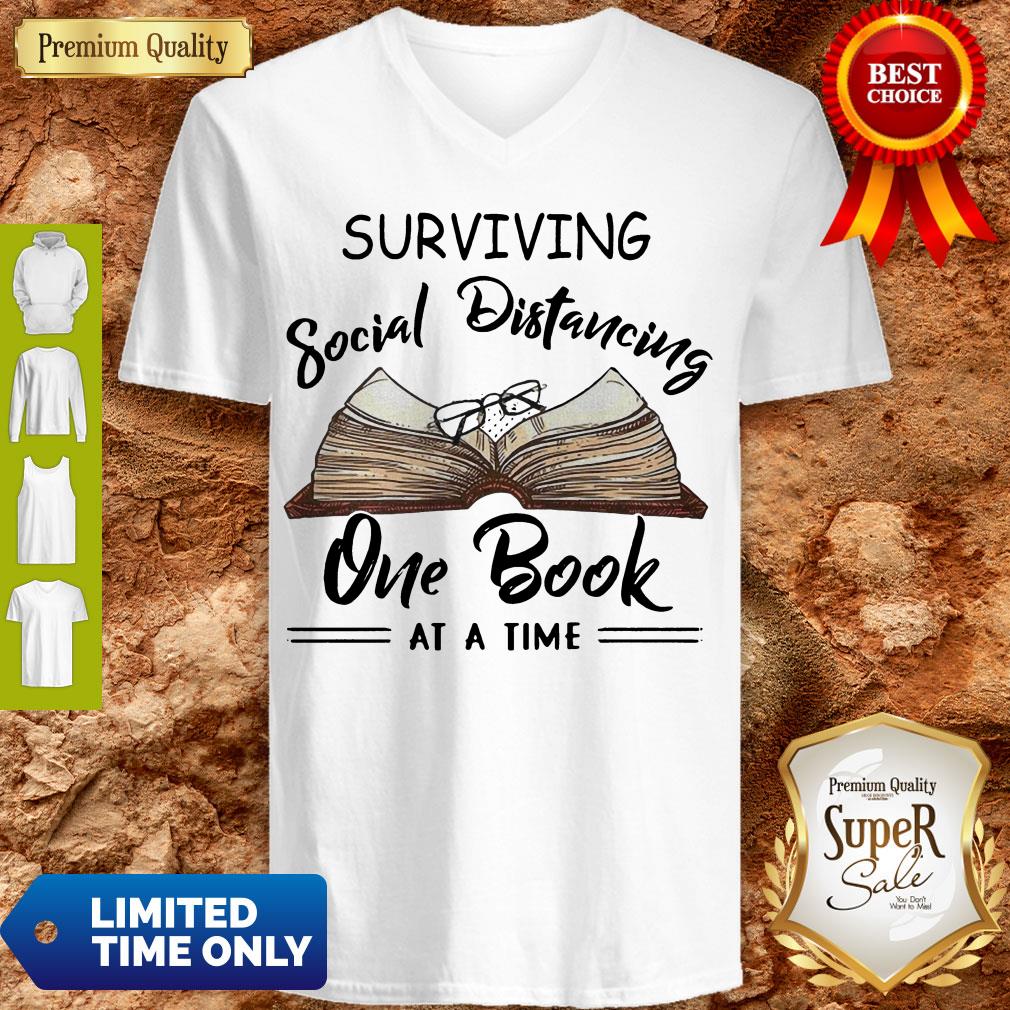 Perfect Surviving Social Distancing One Book At A Time Shirt