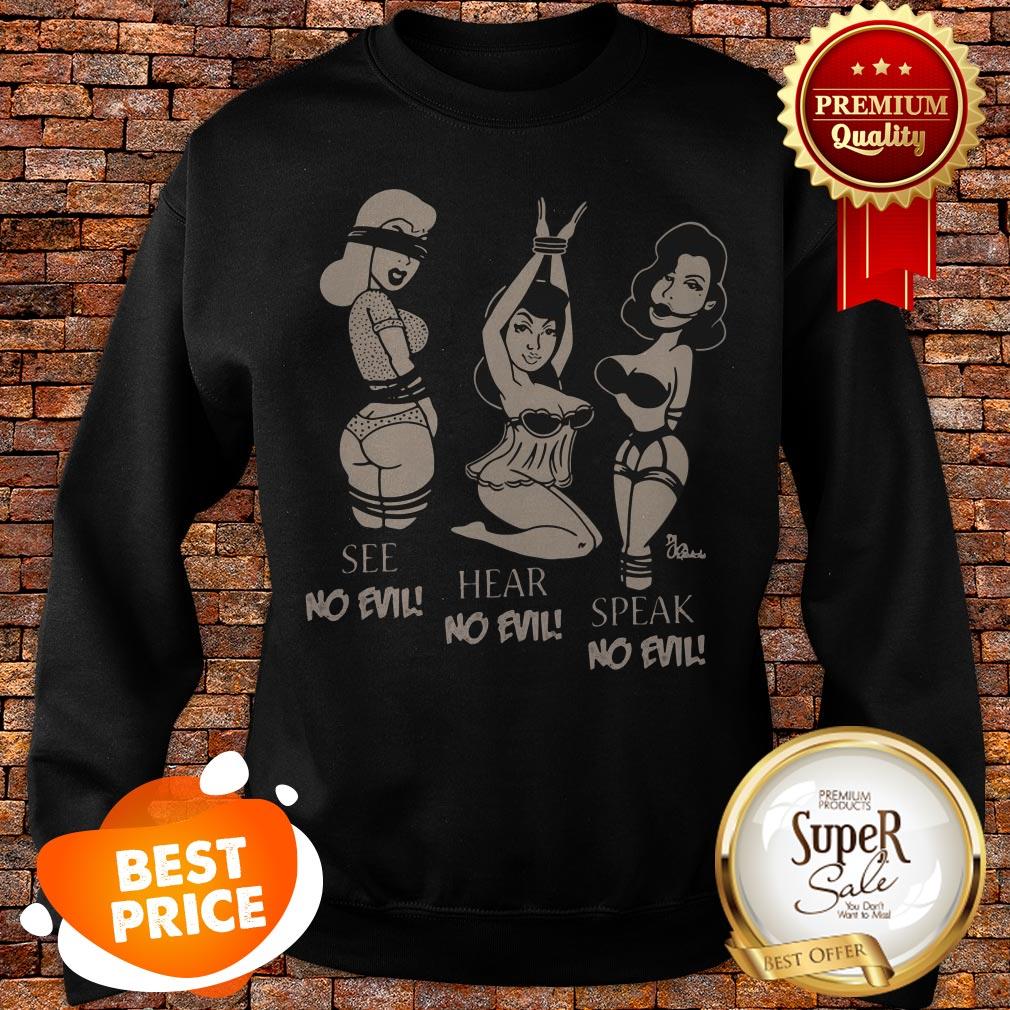 Pinky Star Women’s See No Evil Hear No Evil Speak No Evil Shirt