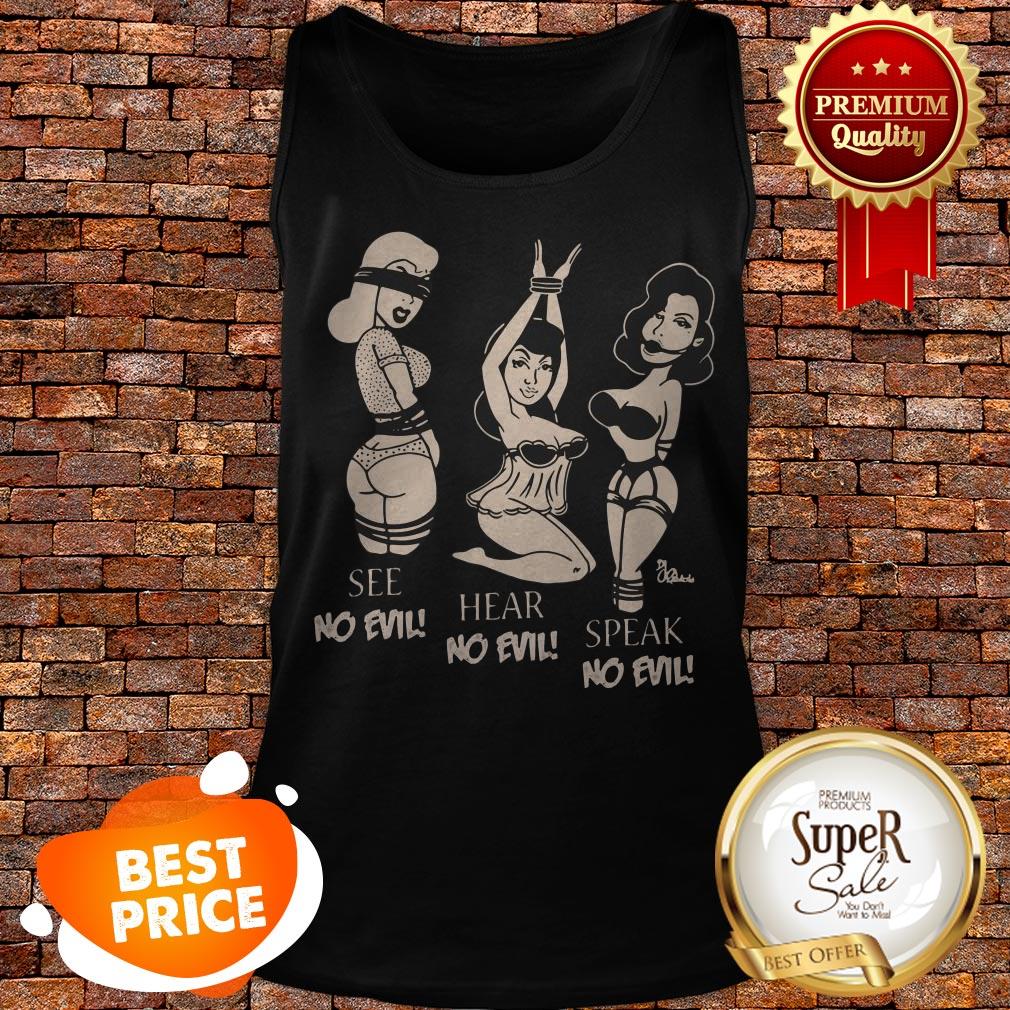 Pinky Star Women’s See No Evil Hear No Evil Speak No Evil Shirt