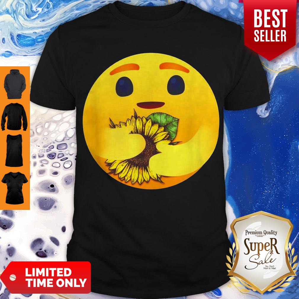 Premium Care Emoji Hug Sunflower Shirt