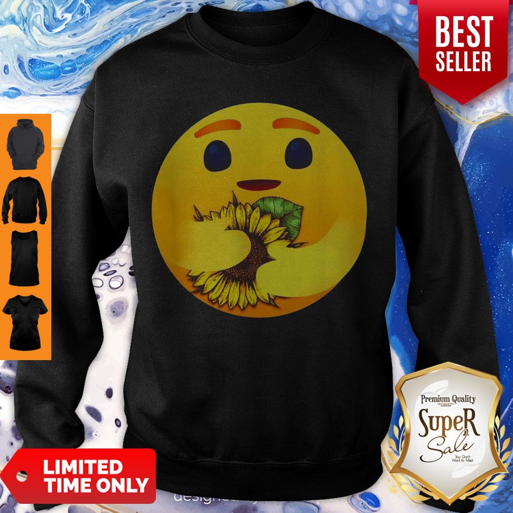 Premium Care Emoji Hug Sunflower Shirt