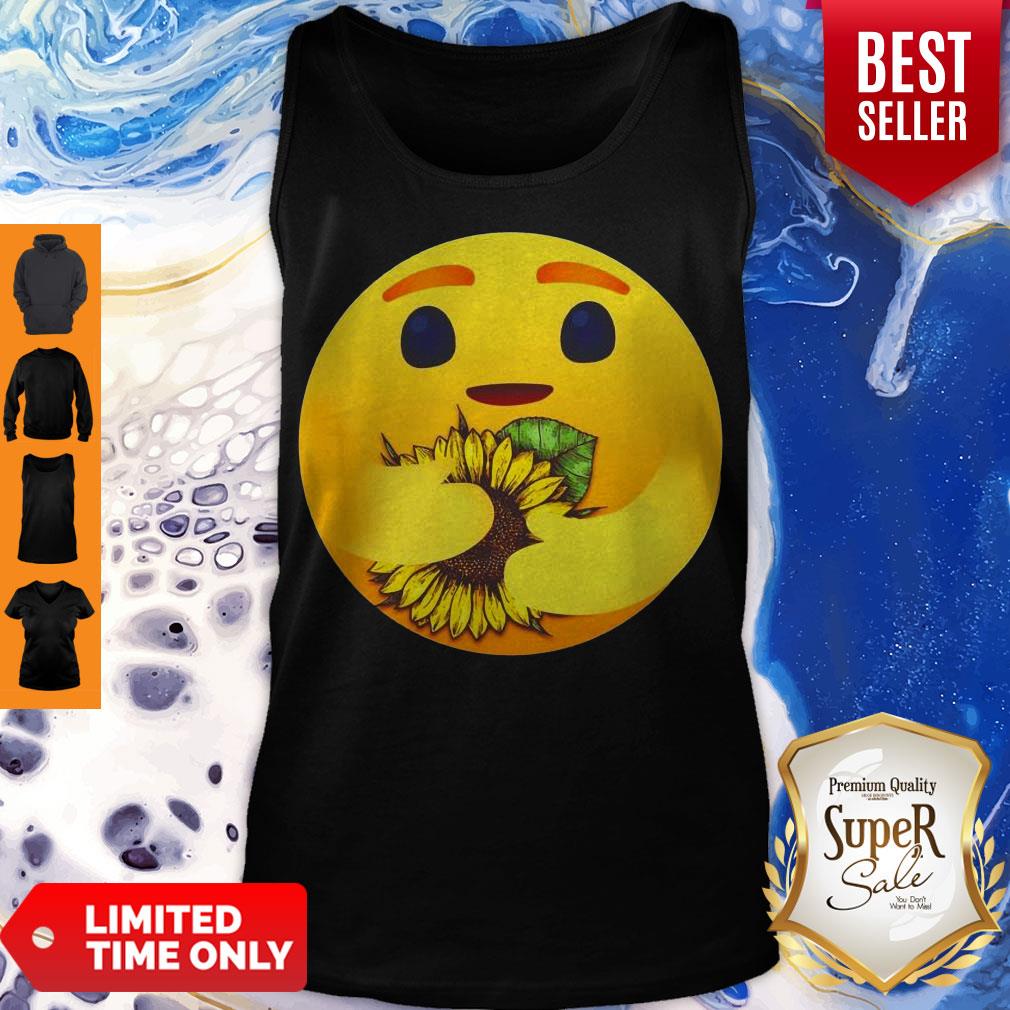 Premium Care Emoji Hug Sunflower Shirt