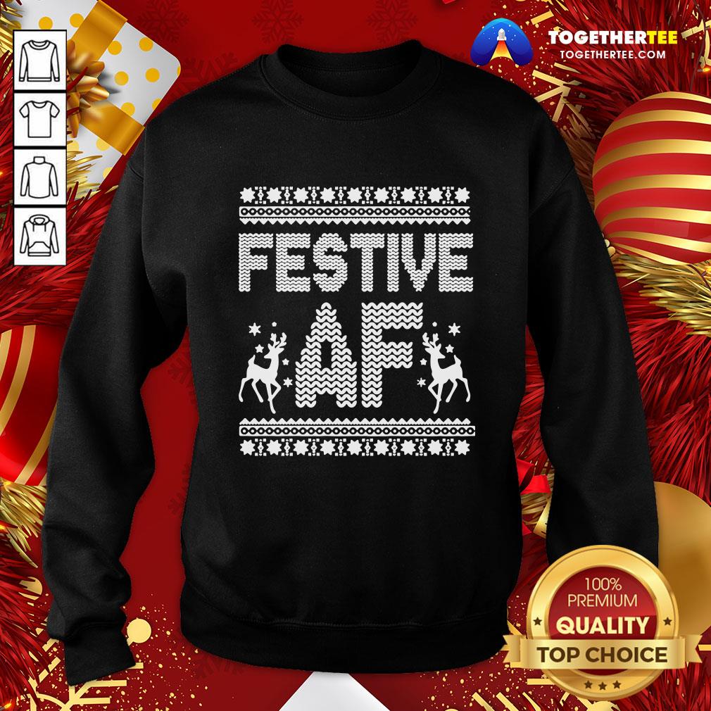 Premium Festive AF Ugly Christmas Shirt