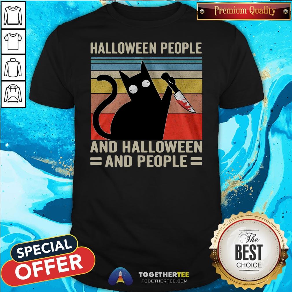 Premium I Hate Halloween And Halloween And People Vintage Shirt