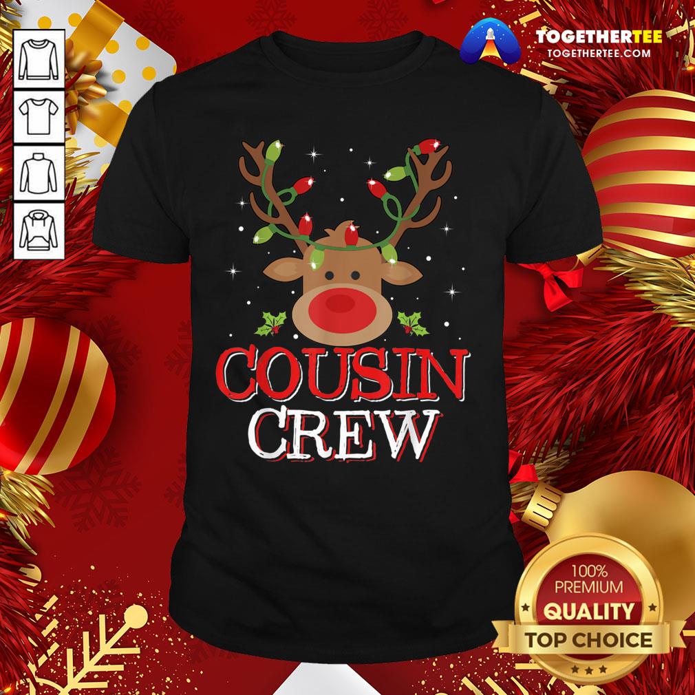Premium Reindeer Light Cousin Crew Christmas Shirt