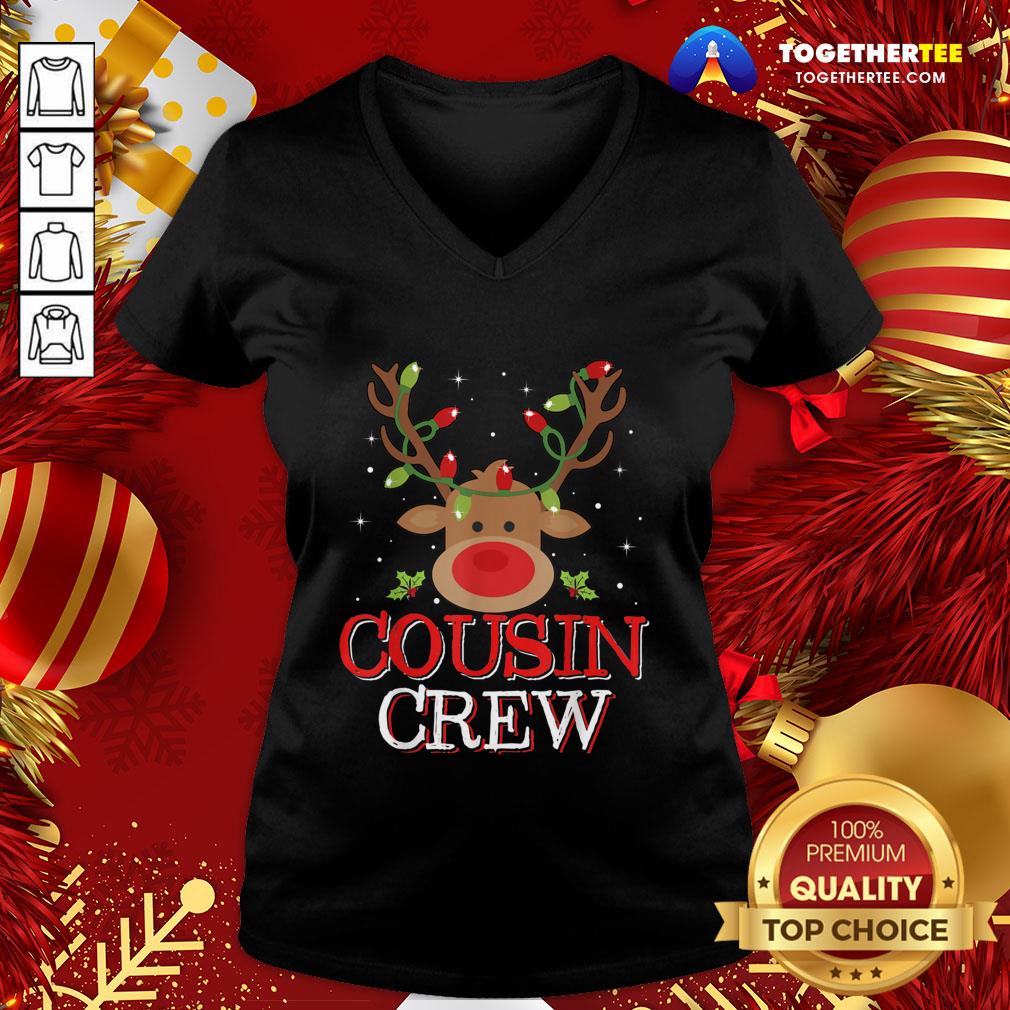 Premium Reindeer Light Cousin Crew Christmas Shirt