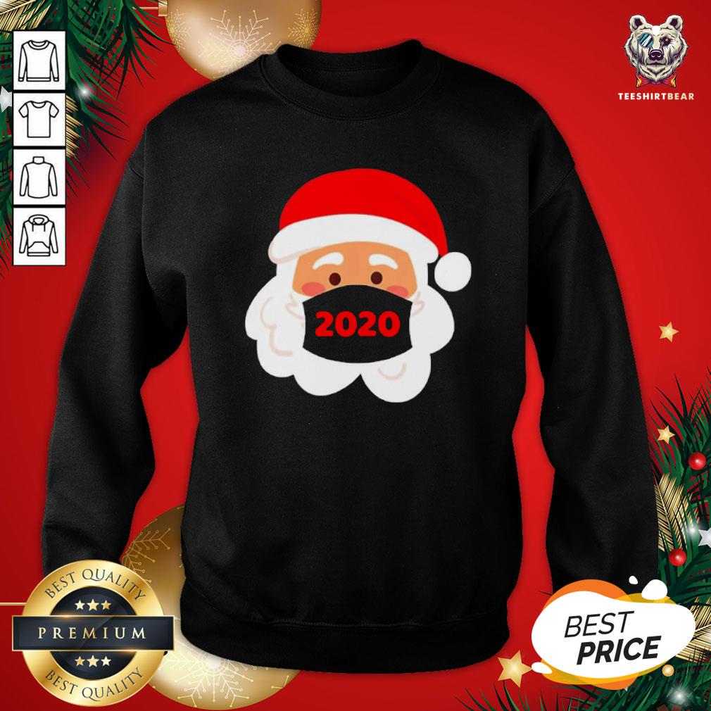 Premium Santa Claus Wearing Face Mask 2020 Christmas Shirt
