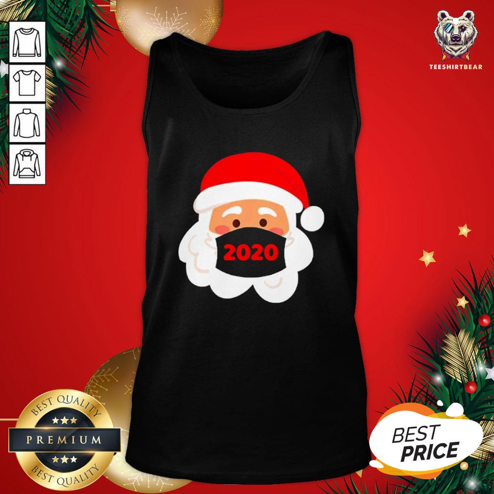 Premium Santa Claus Wearing Face Mask 2020 Christmas Shirt