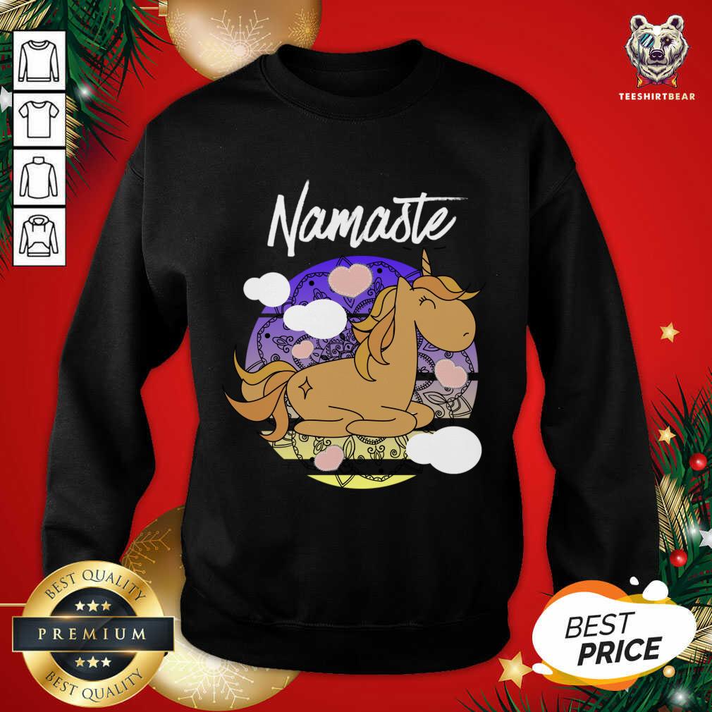 Premium Unicorn Namaste Fable Funny Gift T-Shirt