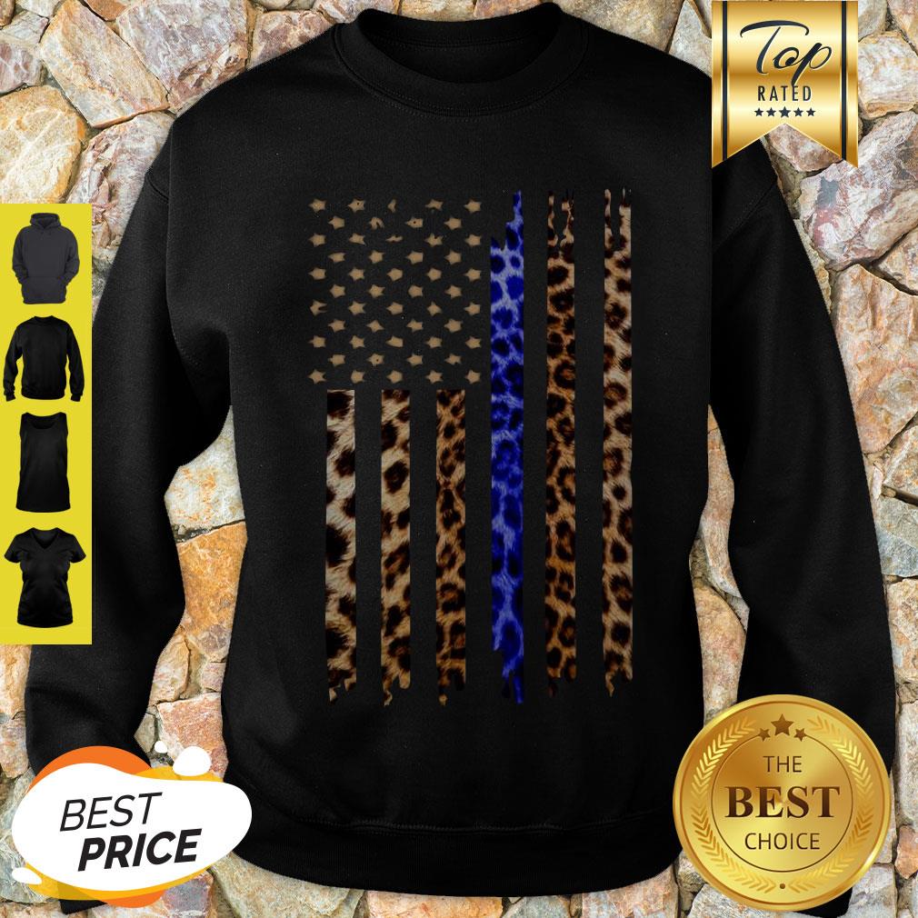 Premium Veteran Leopard American Flag Shirt