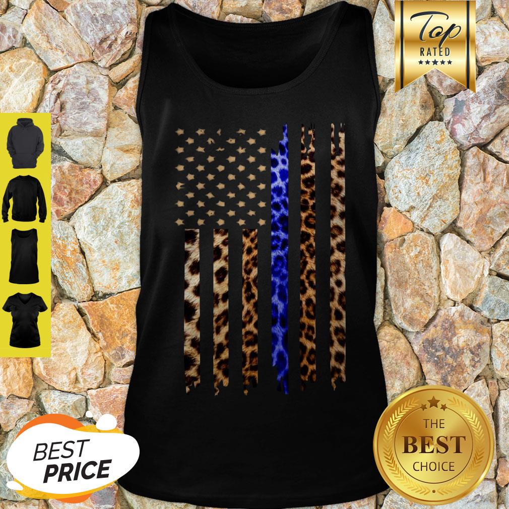 Premium Veteran Leopard American Flag Shirt