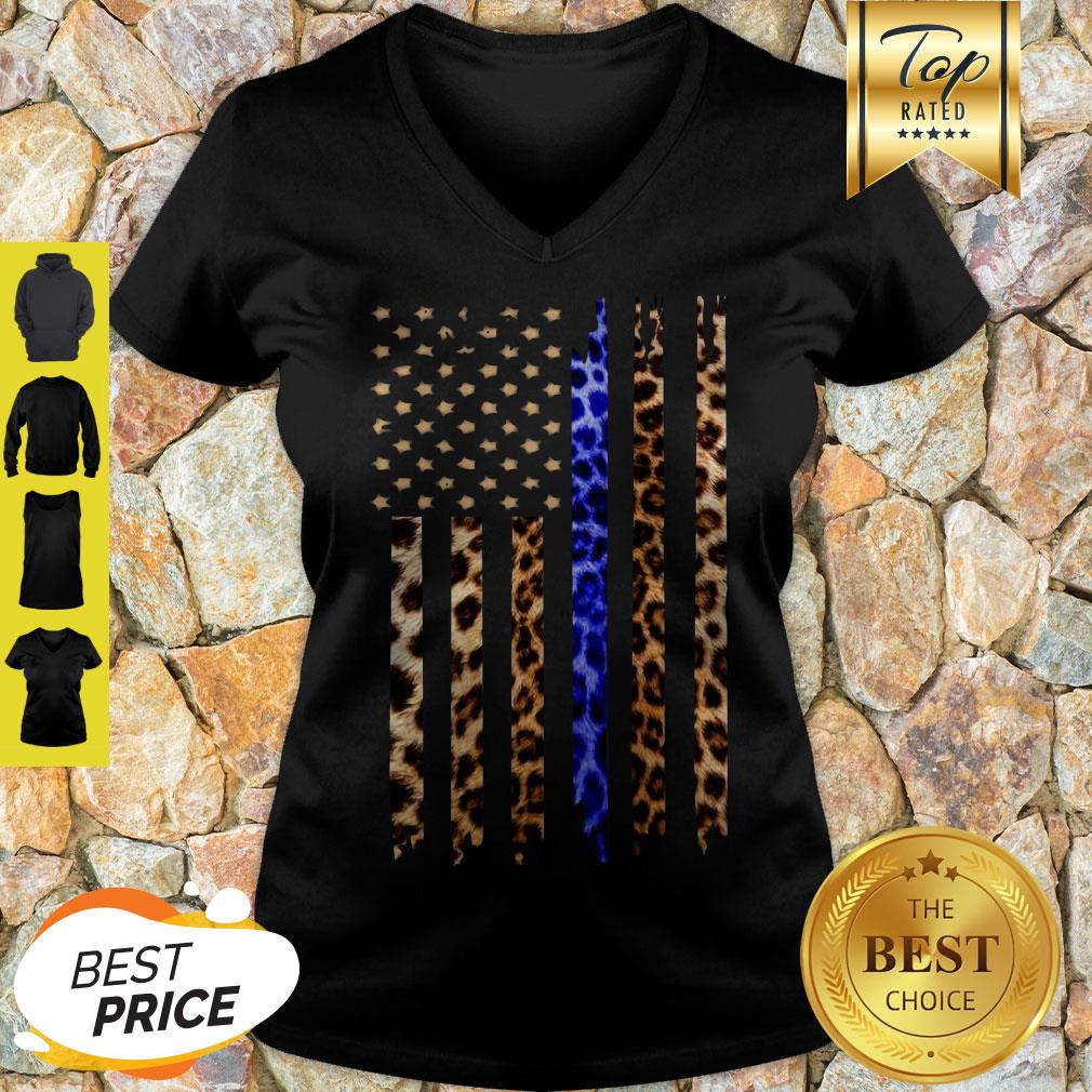 Premium Veteran Leopard American Flag Shirt