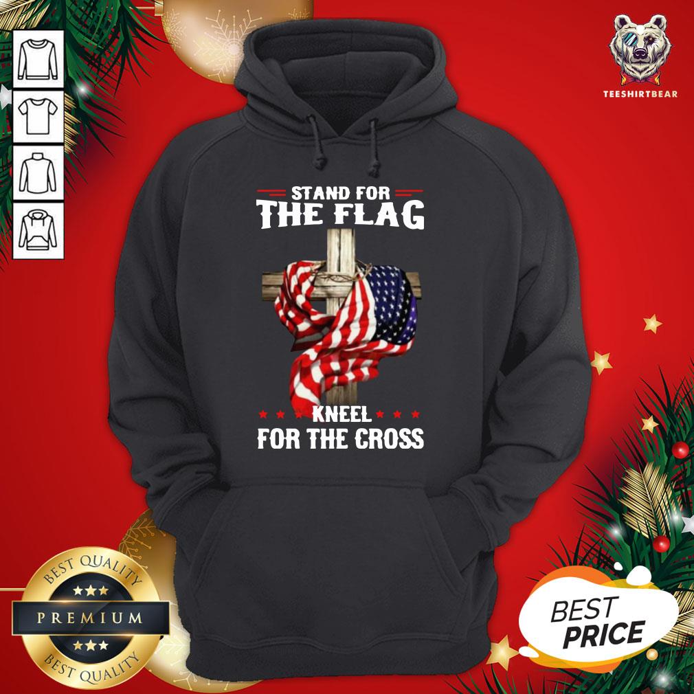 Pretty American Stand For The Flag Kneel Dot The Cross Shirt