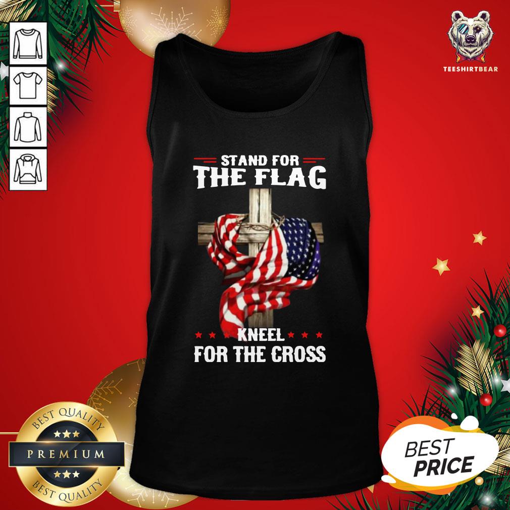 Pretty American Stand For The Flag Kneel Dot The Cross Shirt