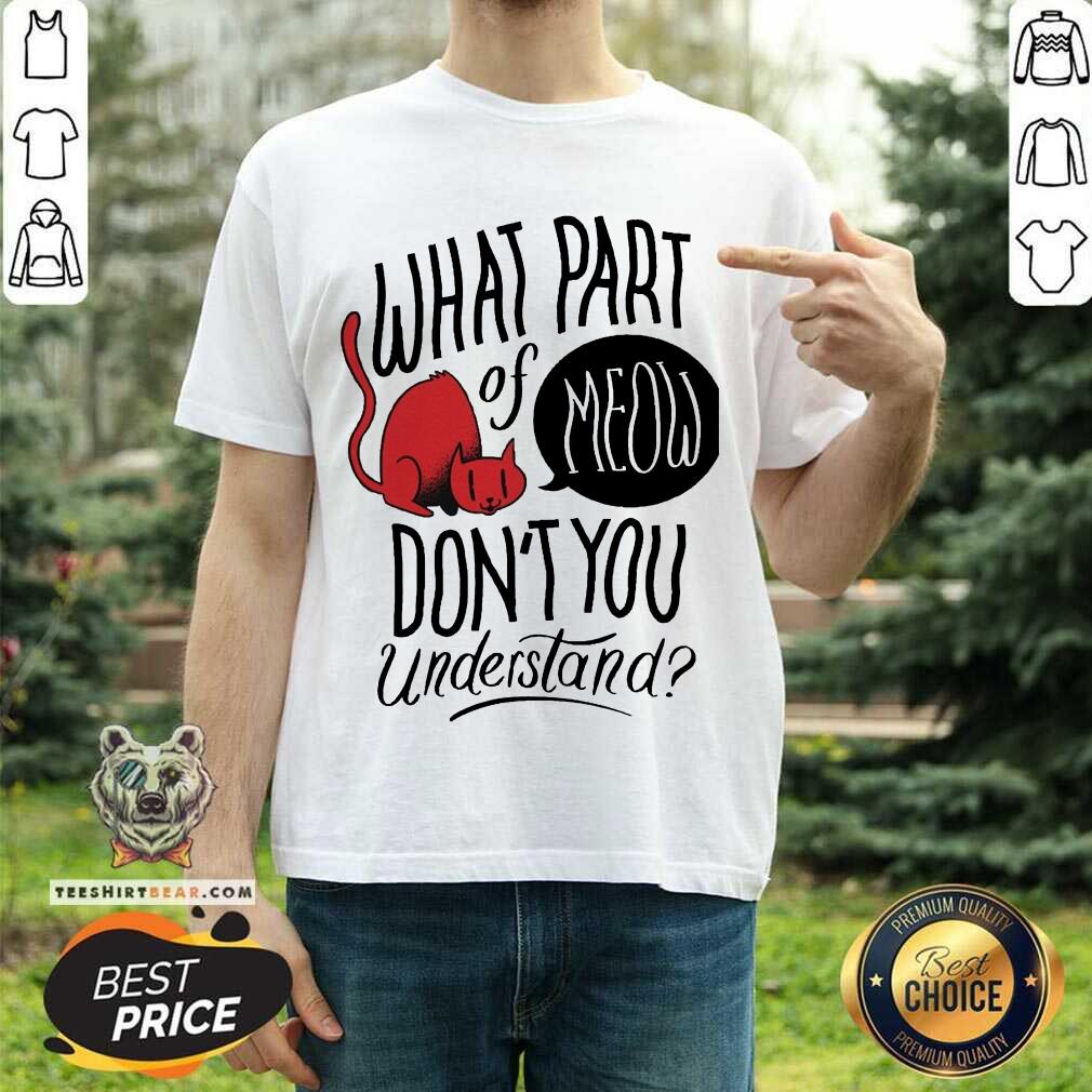 Pretty Cat What Part Of Meow Don’t You Understand Shirt