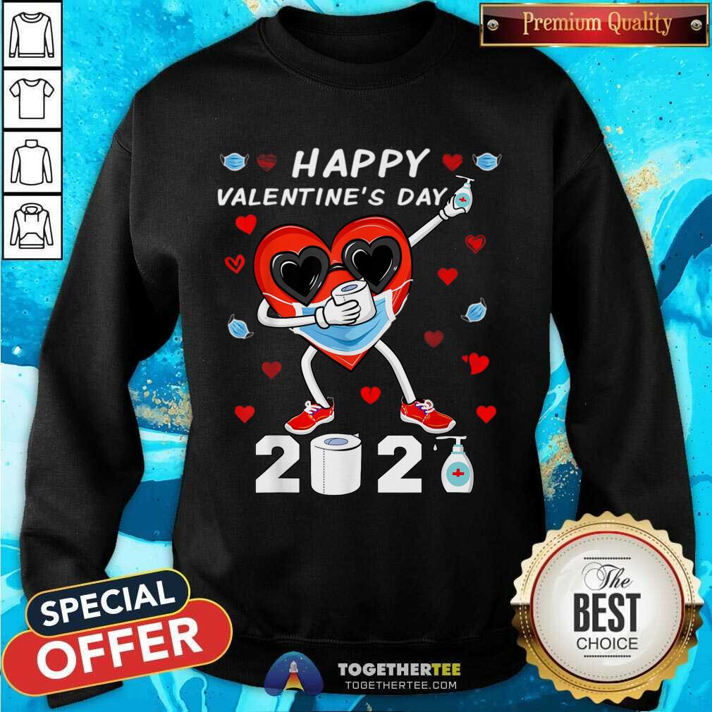 Pretty Dabbing Heart In A Mask Happy Valentines Day 2021 Shirt T-Shirt