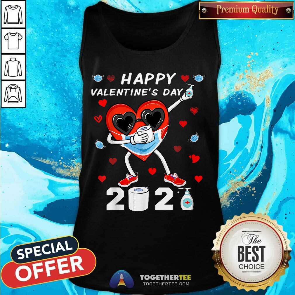 Pretty Dabbing Heart In A Mask Happy Valentines Day 2021 Shirt T-Shirt