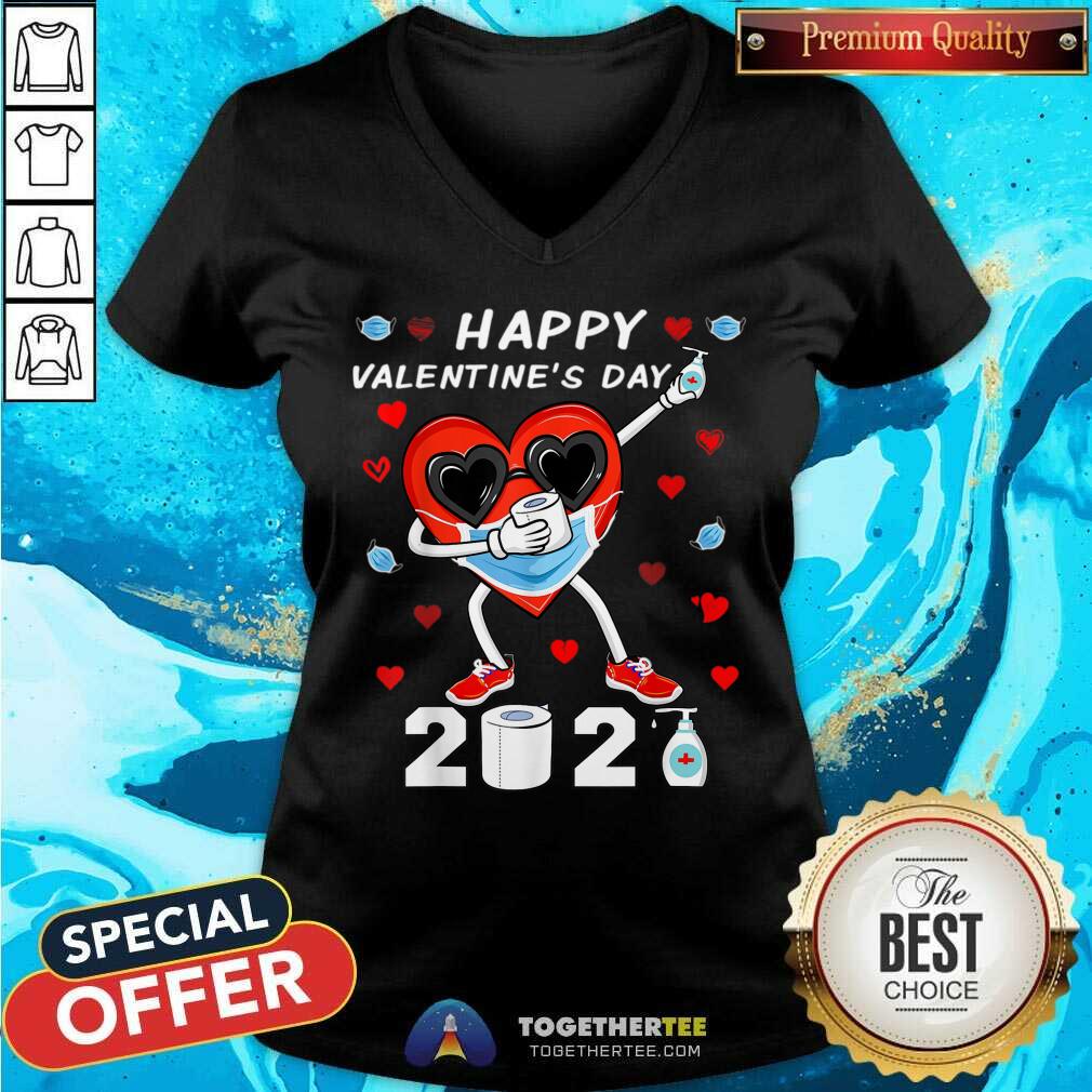 Pretty Dabbing Heart In A Mask Happy Valentines Day 2021 Shirt T-Shirt