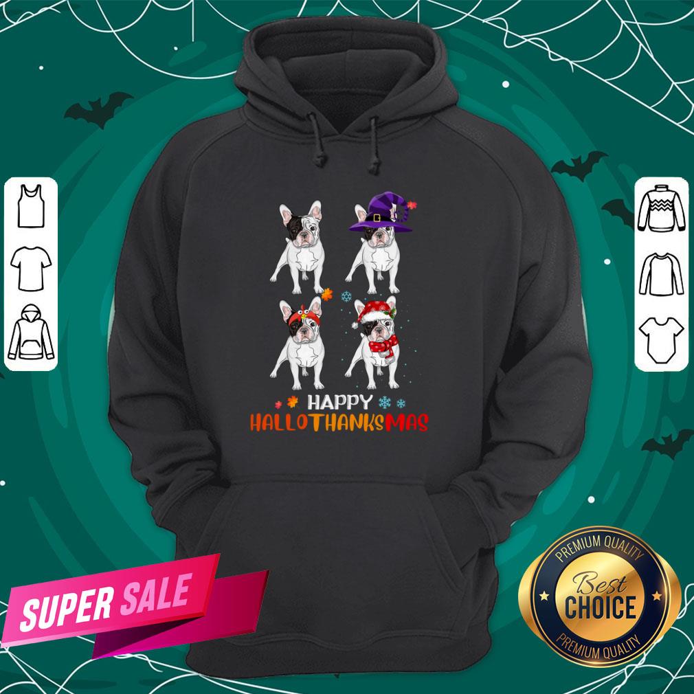 Pretty French Bulldog Retriever Happy Hallothanksmas Shirt