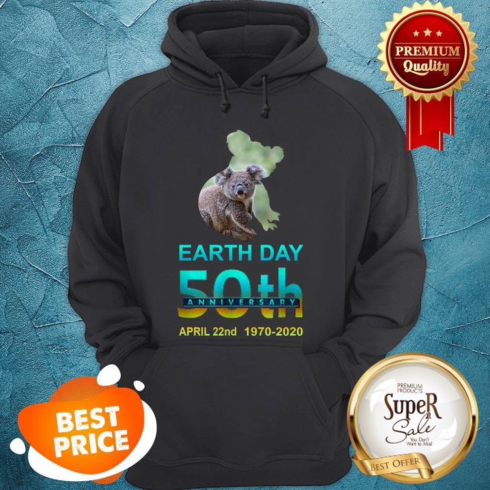 Pretty Koala Silhouette Earth Day 50th Anniversary April 22nd 1970-2020 Shirt