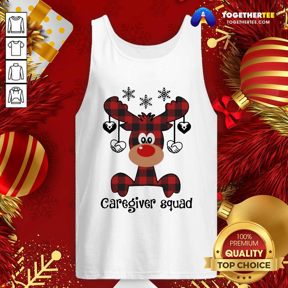 Pretty Reindeer Caregiver Squad Christmas Shirt
