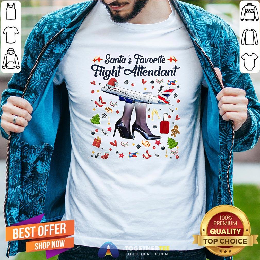 Pretty Santa’s Favorite Flight Attendant Shirt