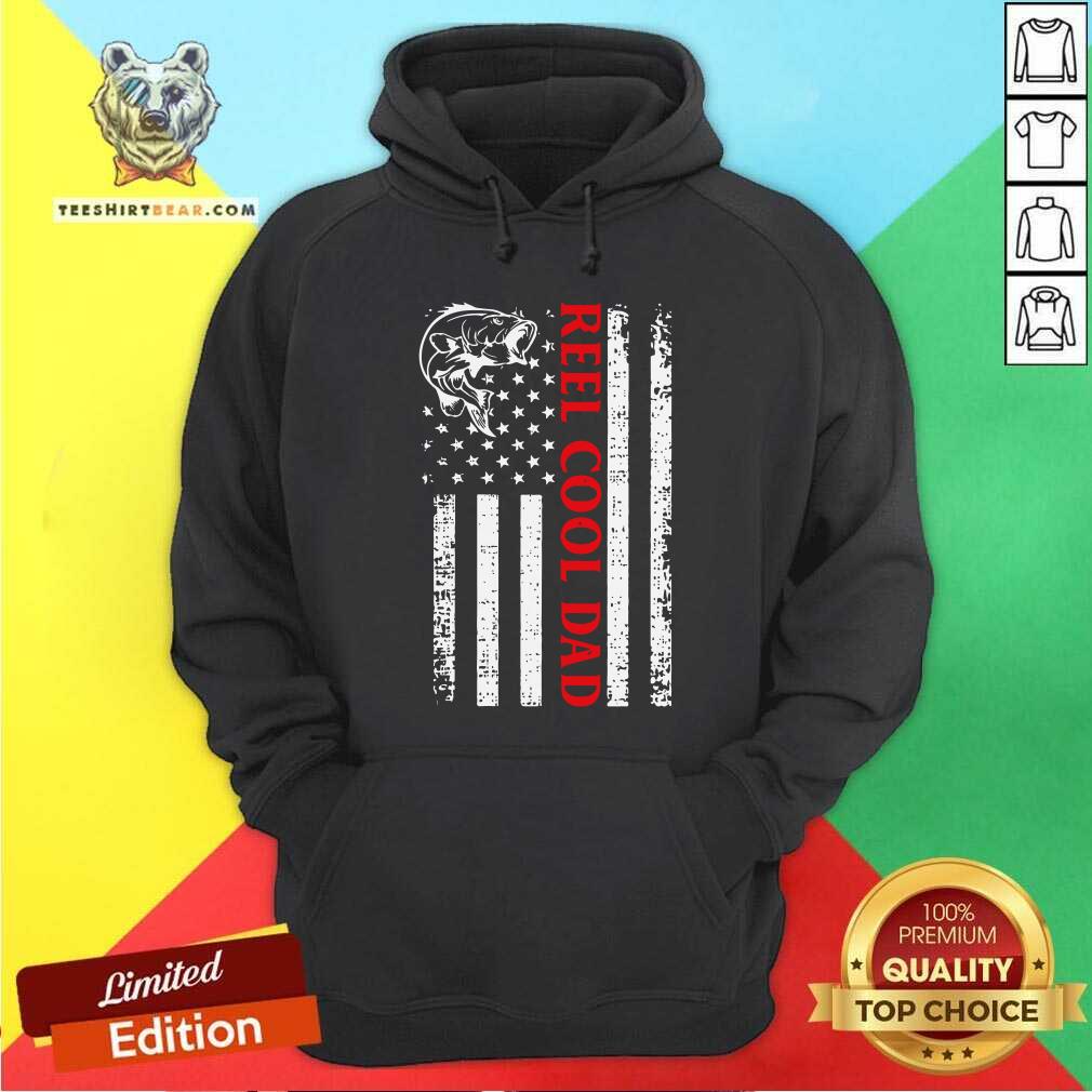 Reel Cool Dad Fishing American Flag Shirt