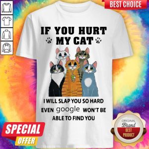 If You Hurt My Cat I Will Slap You So Hard Even Google Won’t Be Able To Find You Shirt