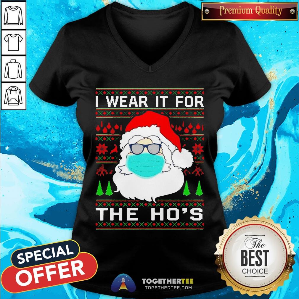 Santa Claus Face Mask I Wear It For The Ho’s Christmas 2020 T-Shirt