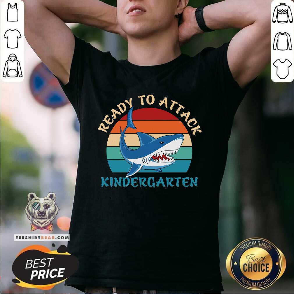 Shark Ready To Attack Kindergarten Vintage Retro Shirt