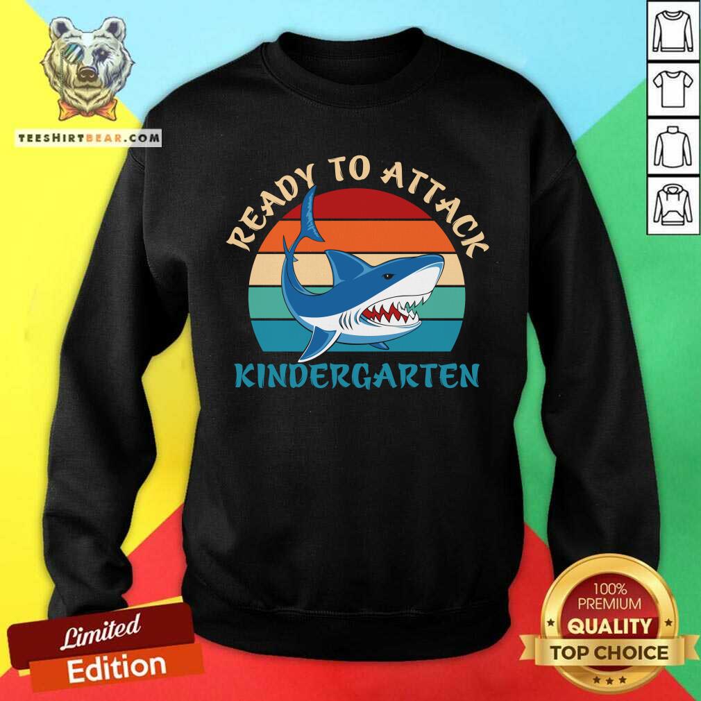 Shark Ready To Attack Kindergarten Vintage Retro Shirt
