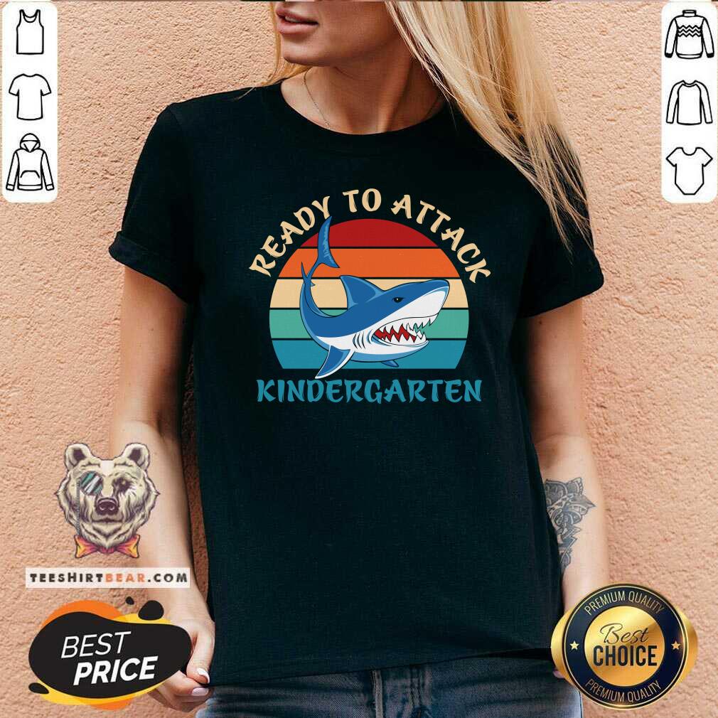 Shark Ready To Attack Kindergarten Vintage Retro Shirt