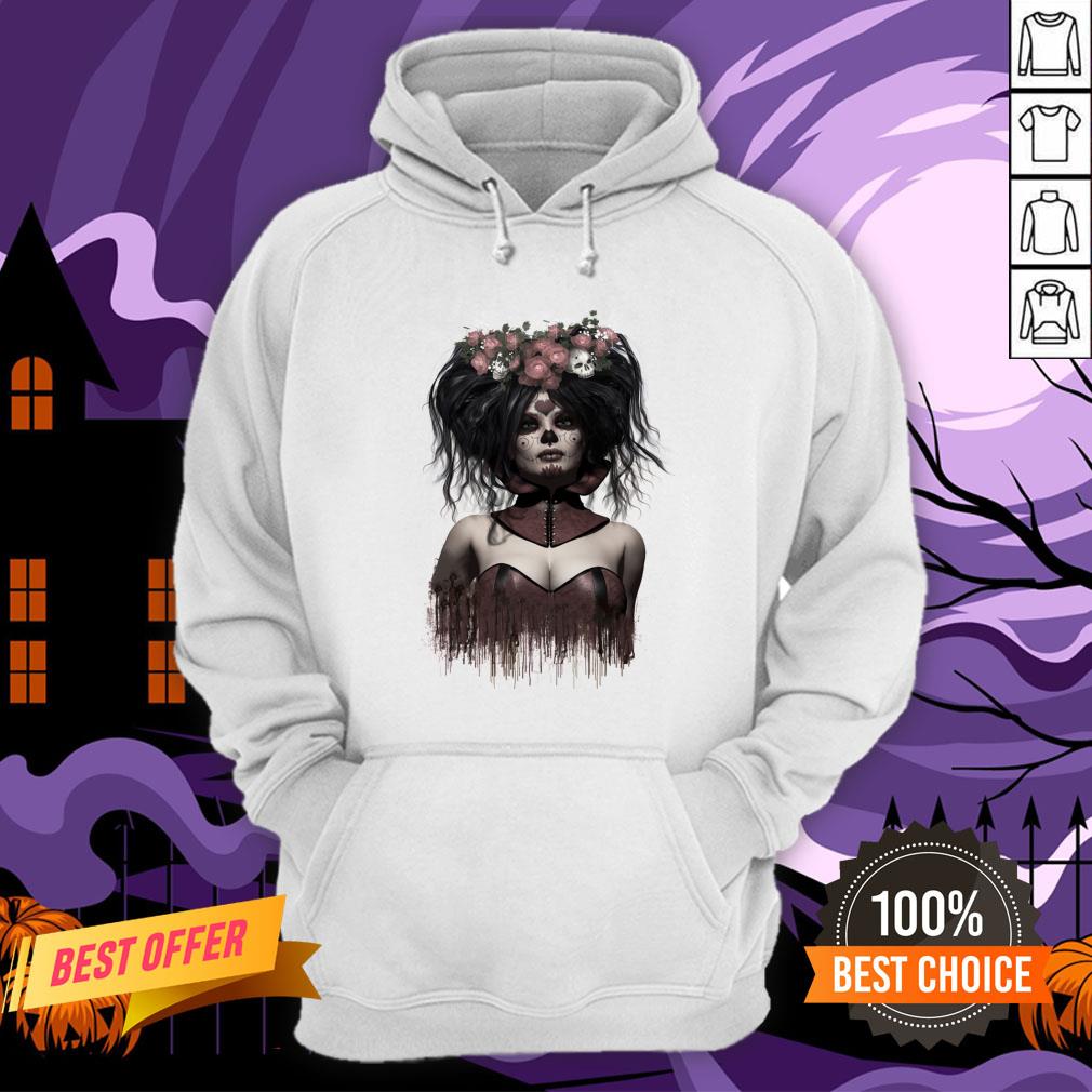 Skeleton Lady Sugar Doll Day Of The Dead Shirt