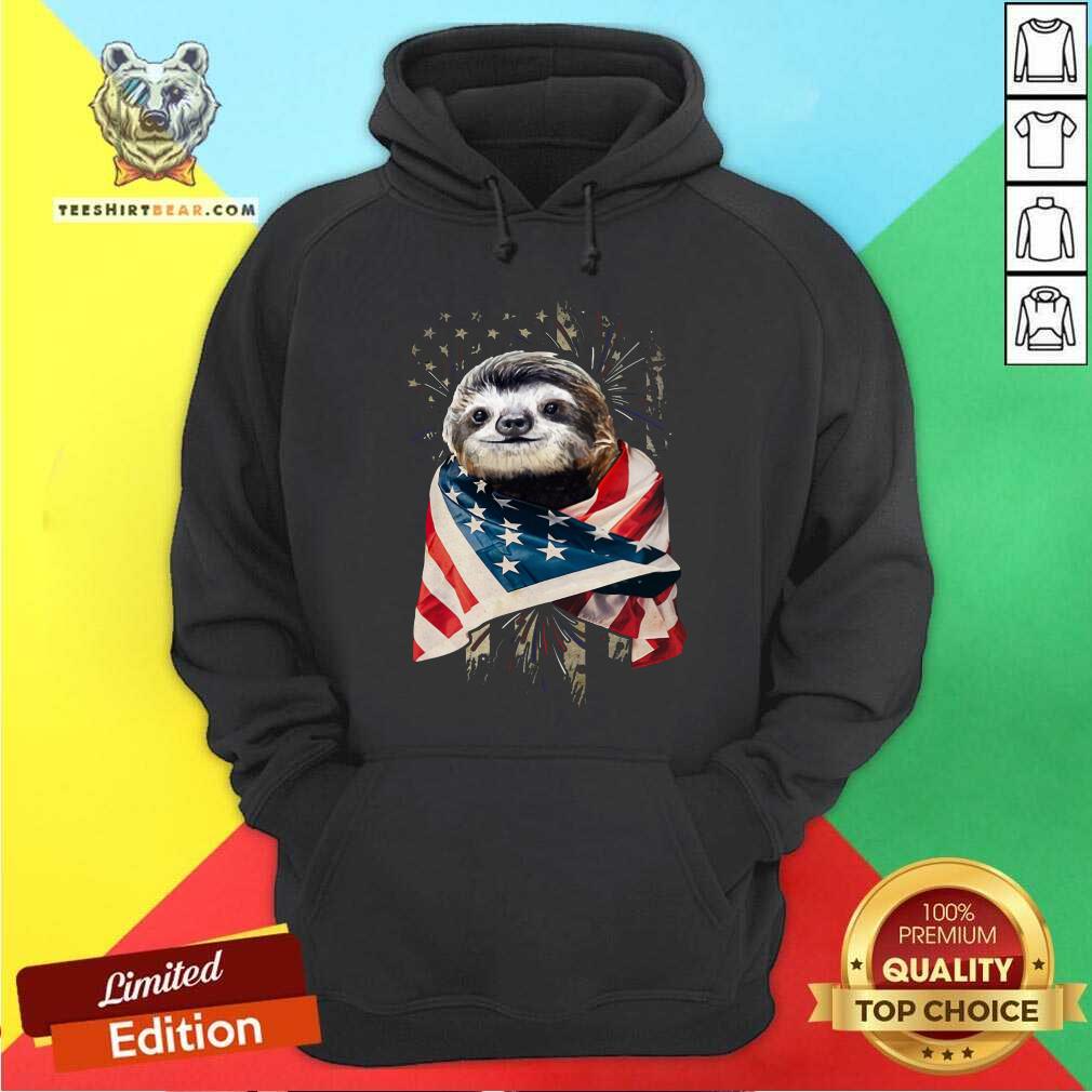 Sloth Cool American Flag Shirt