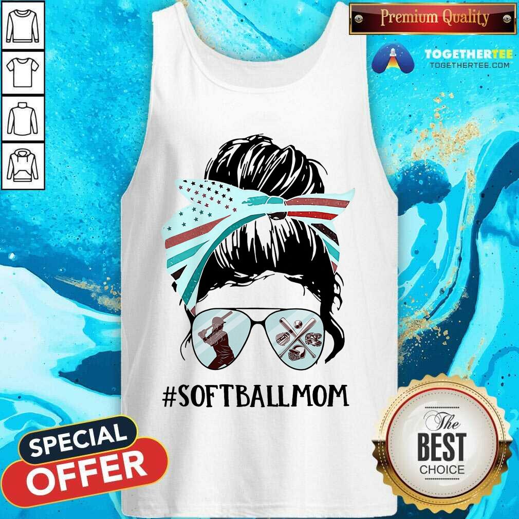 Sofball Mom Messy Bun Girl Shirt