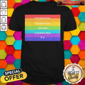 Person Woman Man Camera Tv Donald Trump Cognitive Test Words Anti-trump 2020 Funny T Shirt