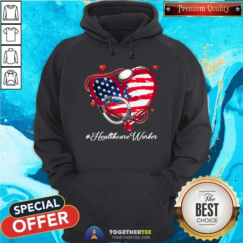 Stethoscope American Flag Heart Healthcare Worker Shirt