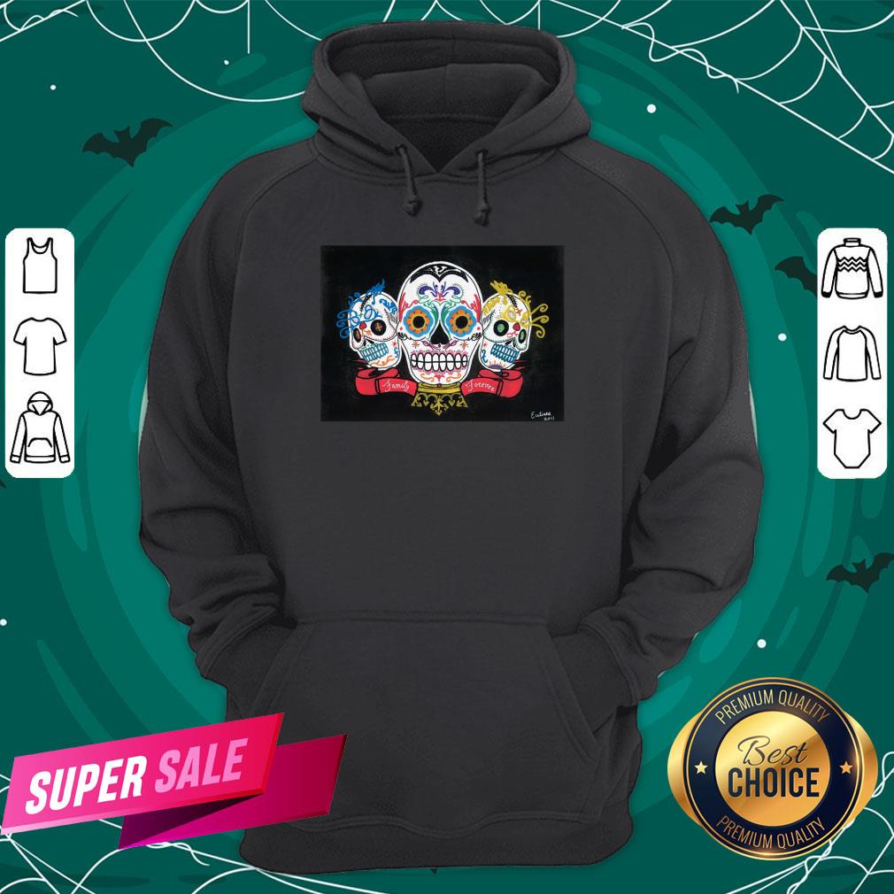 Sugar Skulls 3 Brothers Family Forever Day Of The Dead Shirt
