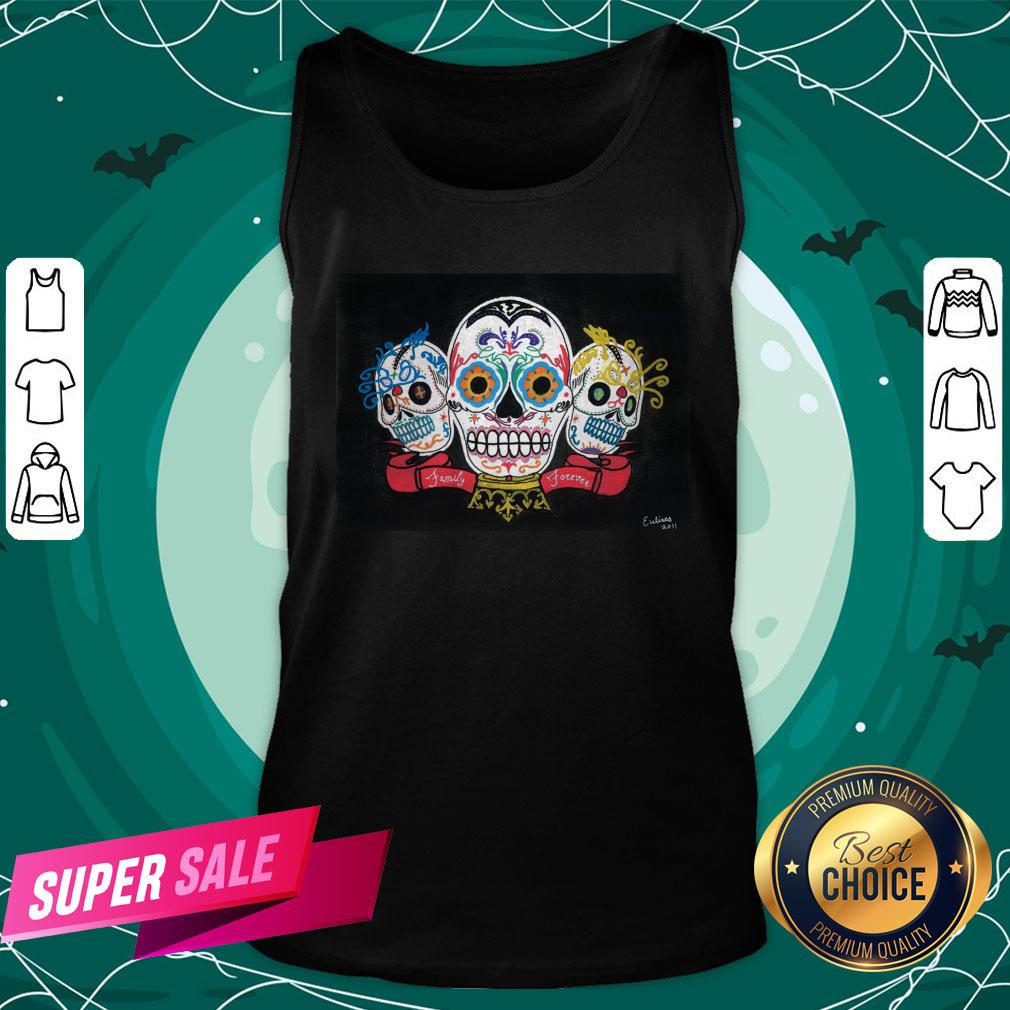 Sugar Skulls 3 Brothers Family Forever Day Of The Dead Shirt