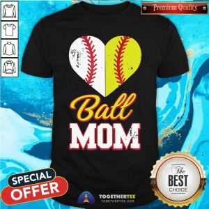 Hot Softball Baseball Ball Mom Shirt
