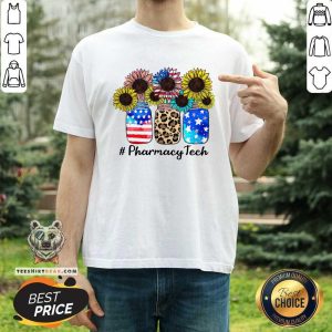 Sunflower American Flag Pharmacy Tech Shirt