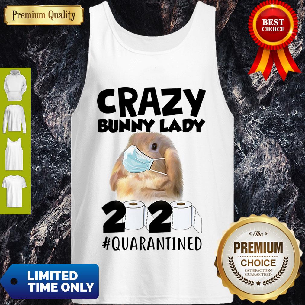 Premium Crazy Bunny Lady 2020 #Quarantined Covid 19 Shirt
