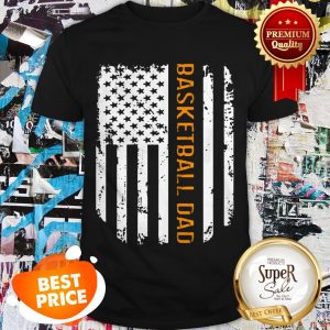 Nice American Flag Proud Basketball Dad Shirt