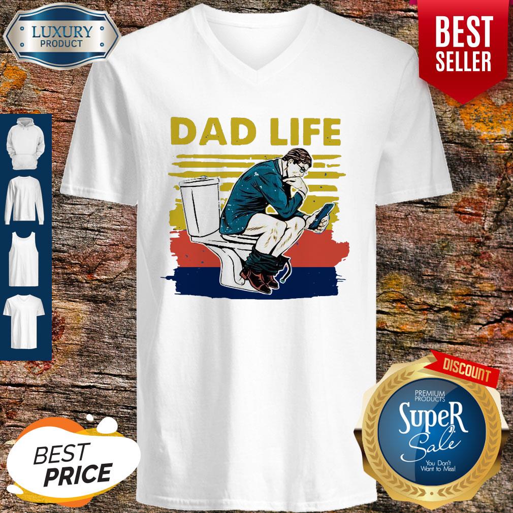 Top Businessman Thinker On Toilet Dad Life Vintage T-Shirt